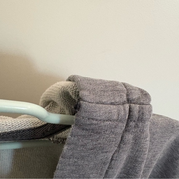 Wings + Horns Textured Gray Knit 100% Organic Cotton Robe with Belt One Size - Picture 7 of 13